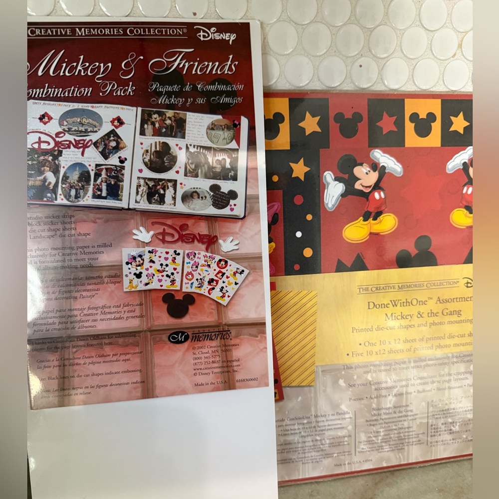 Disney Creative Memories Mickey & Friends Combination sticker journal Pack